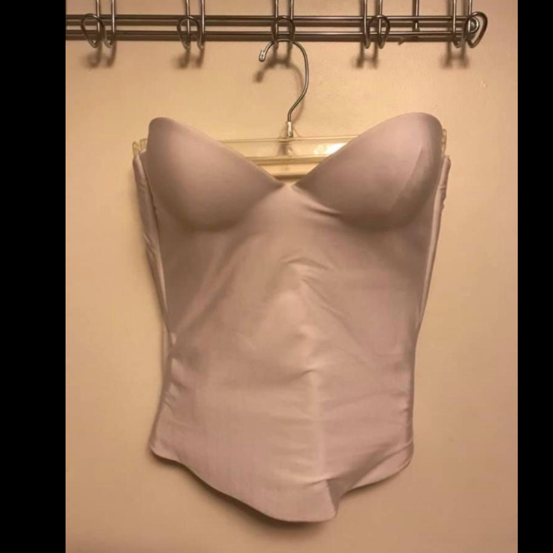 White Wedding Dress, Lace & Sequin Accents - gently used - size 10 - Image 3